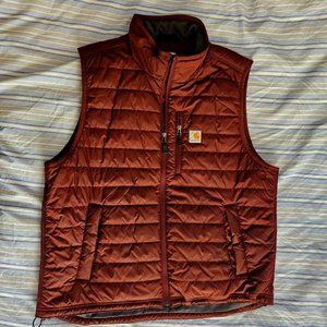 Carhartt Men's Vest Insulated Quilted Rain Defender Size XL Burgundy